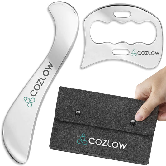 Rebound Recovery Muscle Scraper Set – 2-in-1 Stainless Steel Tools for Deep Tissue Release